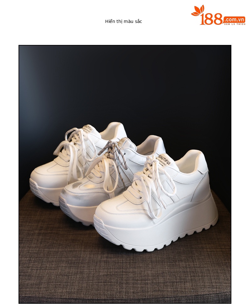 Giày sneaker nữ đế dày phong cách Forrest Gump HC3570 — Màu trắng chi tiết 18