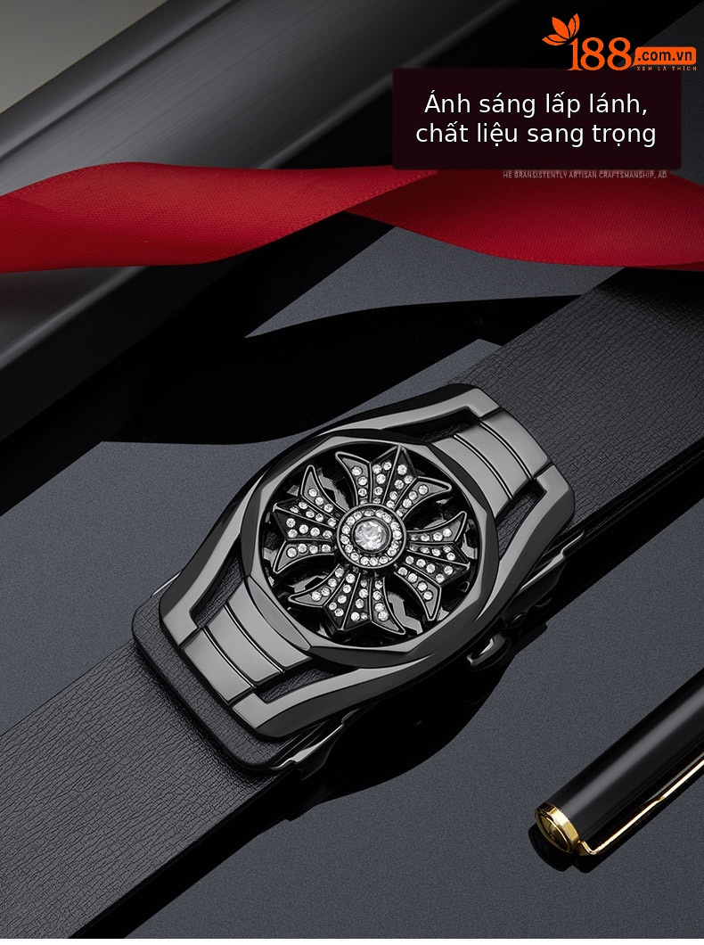 Thắt lưng da nam cao cấp Paul hoàng đế mẫu mới 2025 phong cách thời trang công sở — 120cm, 130cm, 110cm, 125cm chi tiết 3