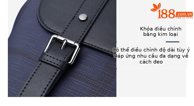 Balo nam công sở Emperor Paul họa tiết kẻ sọc cổ điển phong cách Anh, có ngăn laptop chi tiết 5