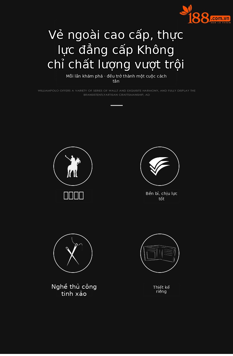 Ví da thật Emperor Paul túi cầm tay nam cao cấp phong cách công sở dung tích lớn chi tiết 3