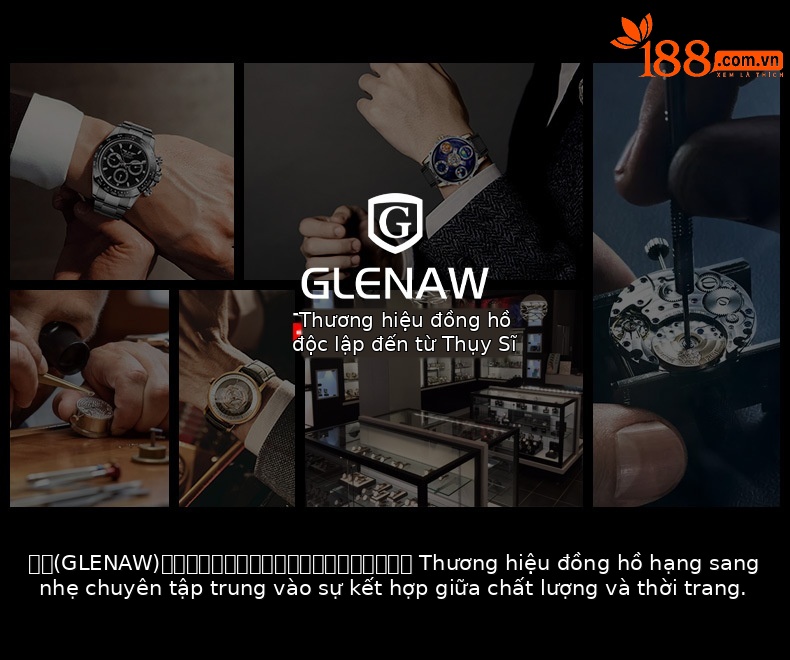 Đồng hồ nam tự động phát sáng Glenn Star Sea 8957 chi tiết 2