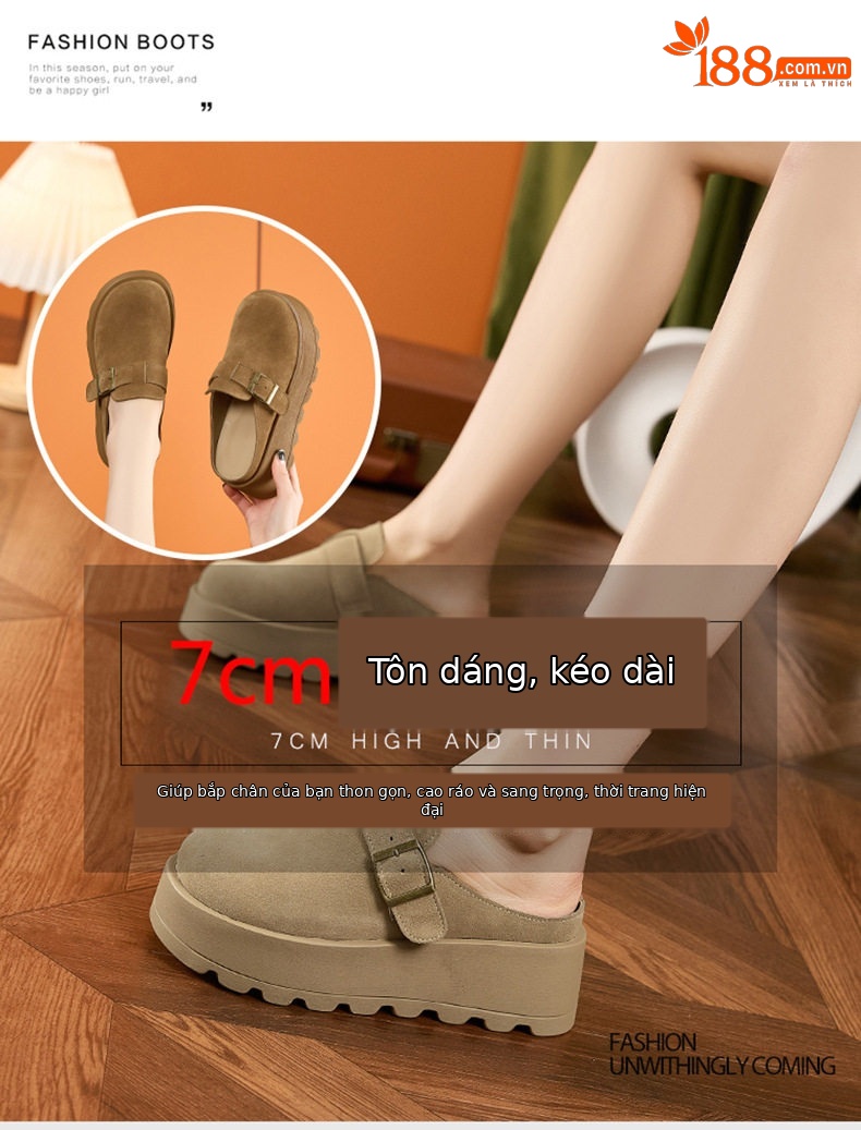 Sandal Birkenstock nữ đế dày mũi tròn, phong cách thoải mái — Xanh rêu, Kaki, Nâu lạc đà chi tiết 8
