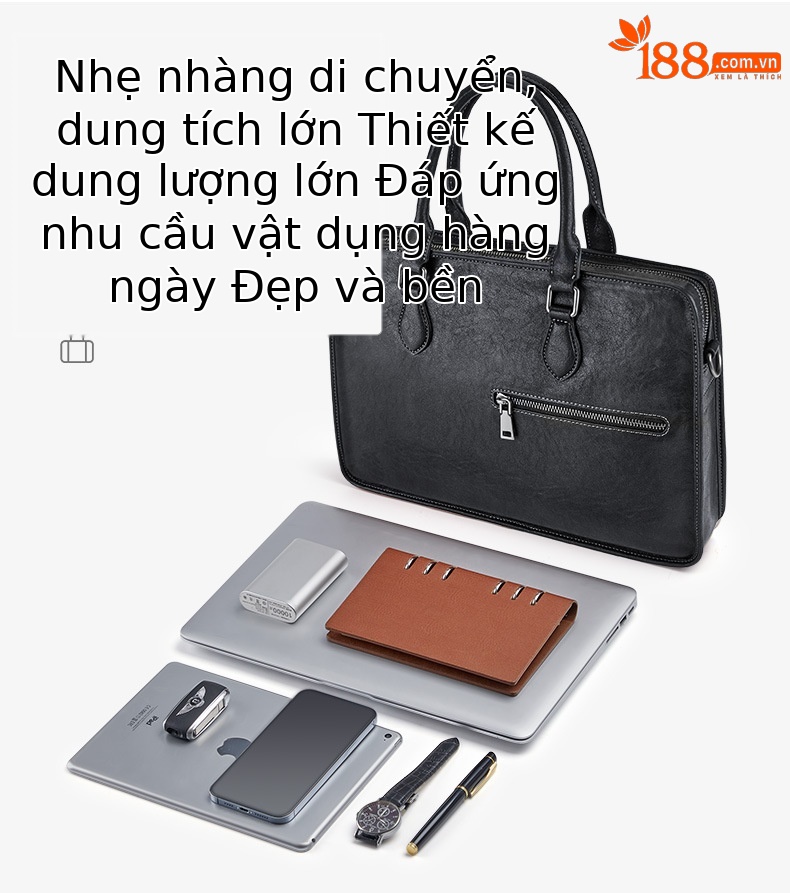 Cặp da bò công sở Emperor Paul đựng laptop nhiều ngăn chi tiết 4