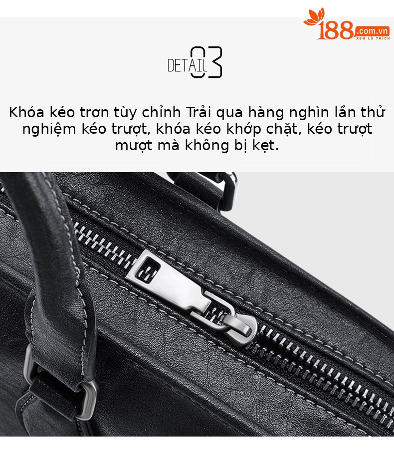 Cặp da bò công sở Emperor Paul đựng laptop nhiều ngăn chi tiết 8