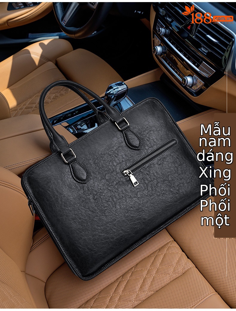 Cặp da bò công sở Emperor Paul đựng laptop nhiều ngăn chi tiết 14