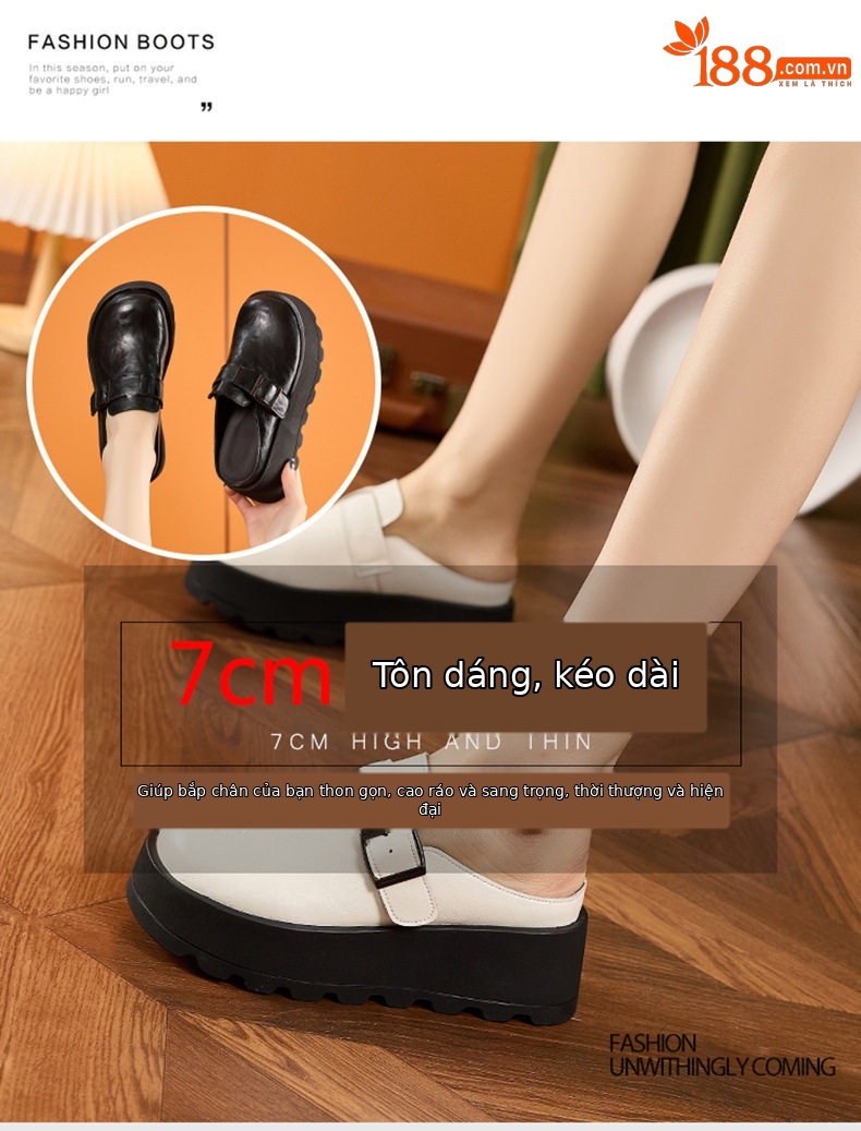 Dép sandal nữ đế dày Birkenstock phong cách mùa hè — Đen, Trắng chi tiết 8