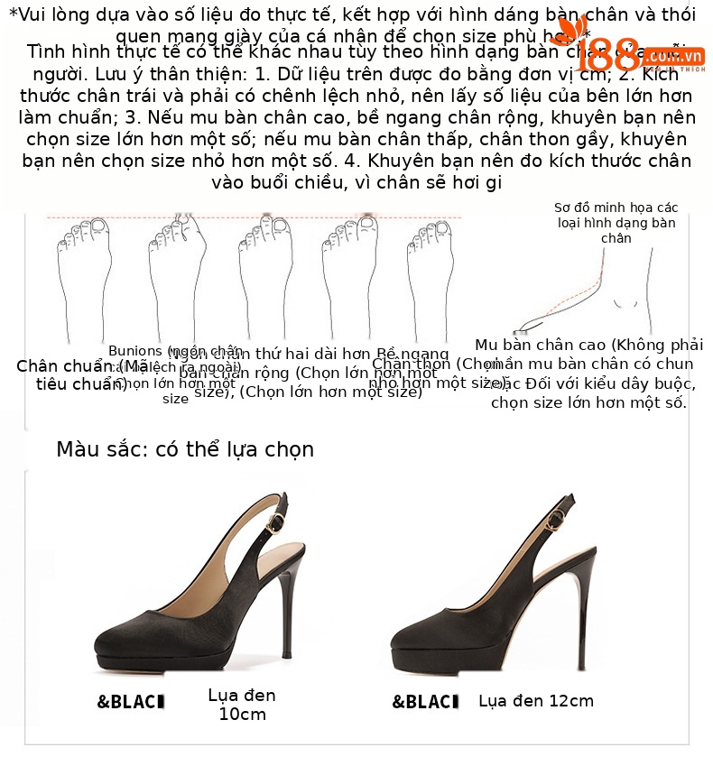Giày cao gót satin đen mũi nhọn hở gót, gót 12 cm — Satin đen-12cm chi tiết 1