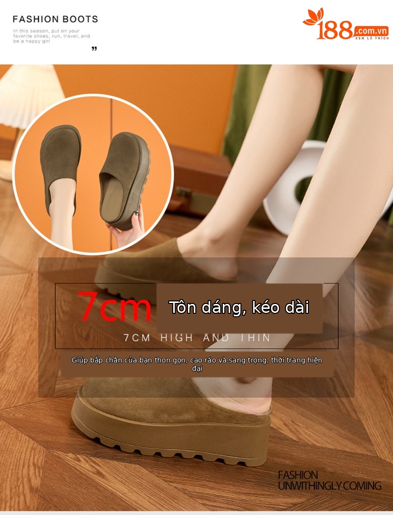 Dép sandal nữ quai chữ V đế dày phong cách Birkenstock — Lạc đà, Ka ki chi tiết 8