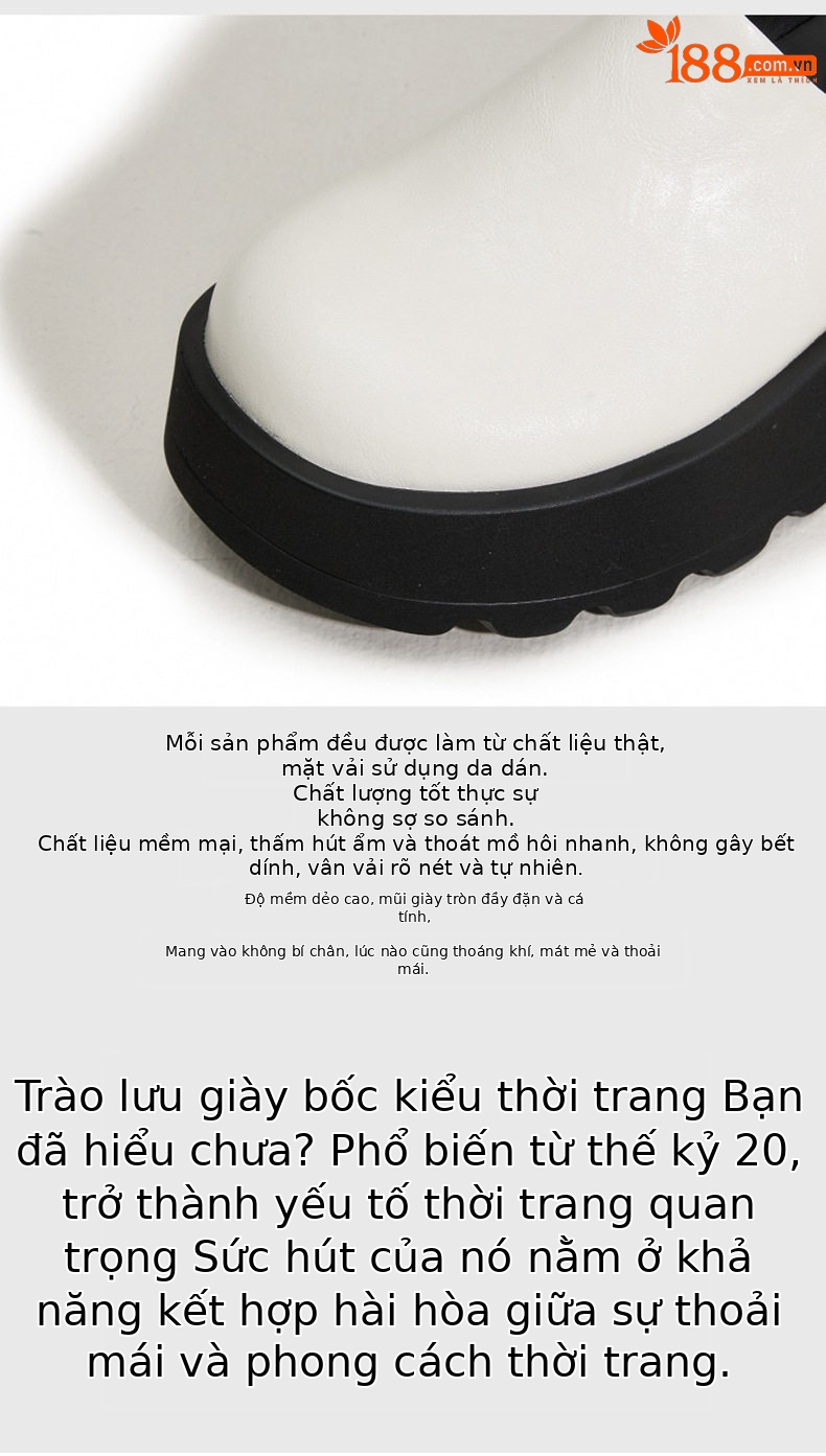 Dép sandal nữ quai chữ V đế dày phong cách Birkenstock — Đen, Trắng chi tiết 7