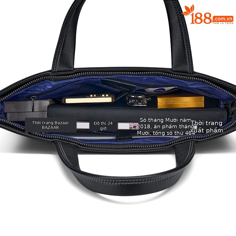 Cặp da nam nhiều ngăn đệm laptop Emperor Paul – túi xách tay công sở cao cấp, sức chứa lớn