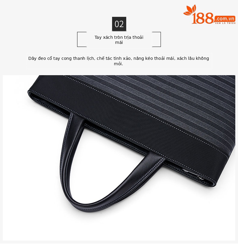 Cặp da nam nhiều ngăn đệm laptop Emperor Paul – túi xách tay công sở cao cấp, sức chứa lớn chi tiết 5