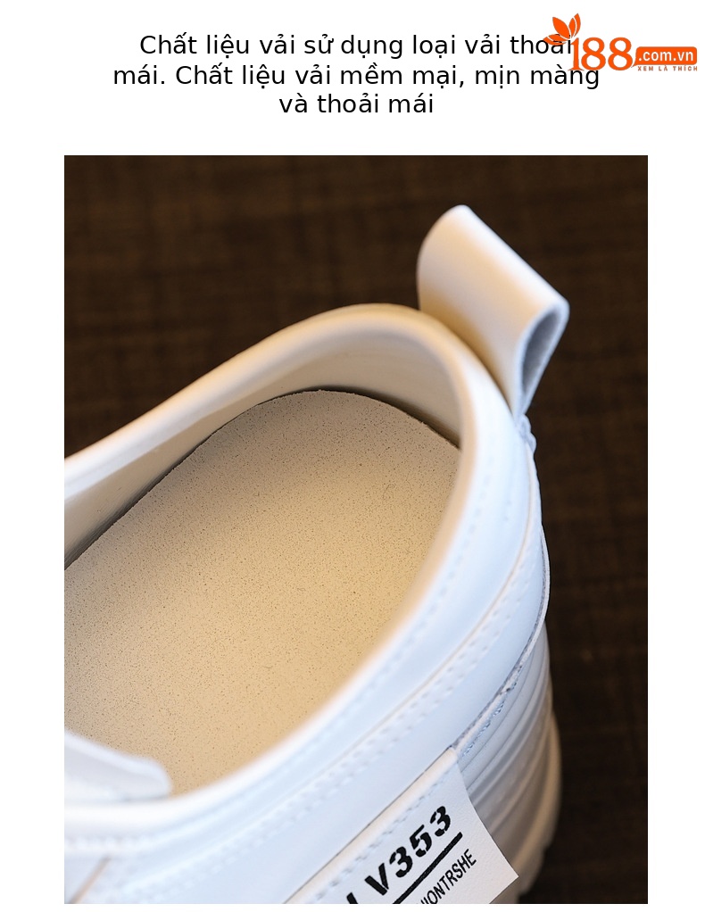 Giày sneaker nữ đế dày bánh xốp trắng phối đế độn cao — Màu đen chi tiết 8