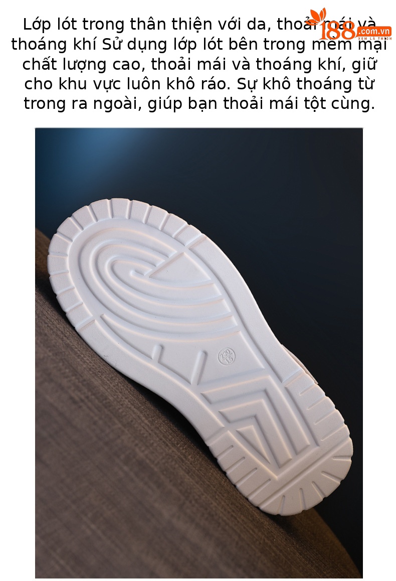 Giày sneaker nữ đế dày bánh xốp trắng phối đế độn cao — Màu đen chi tiết 9