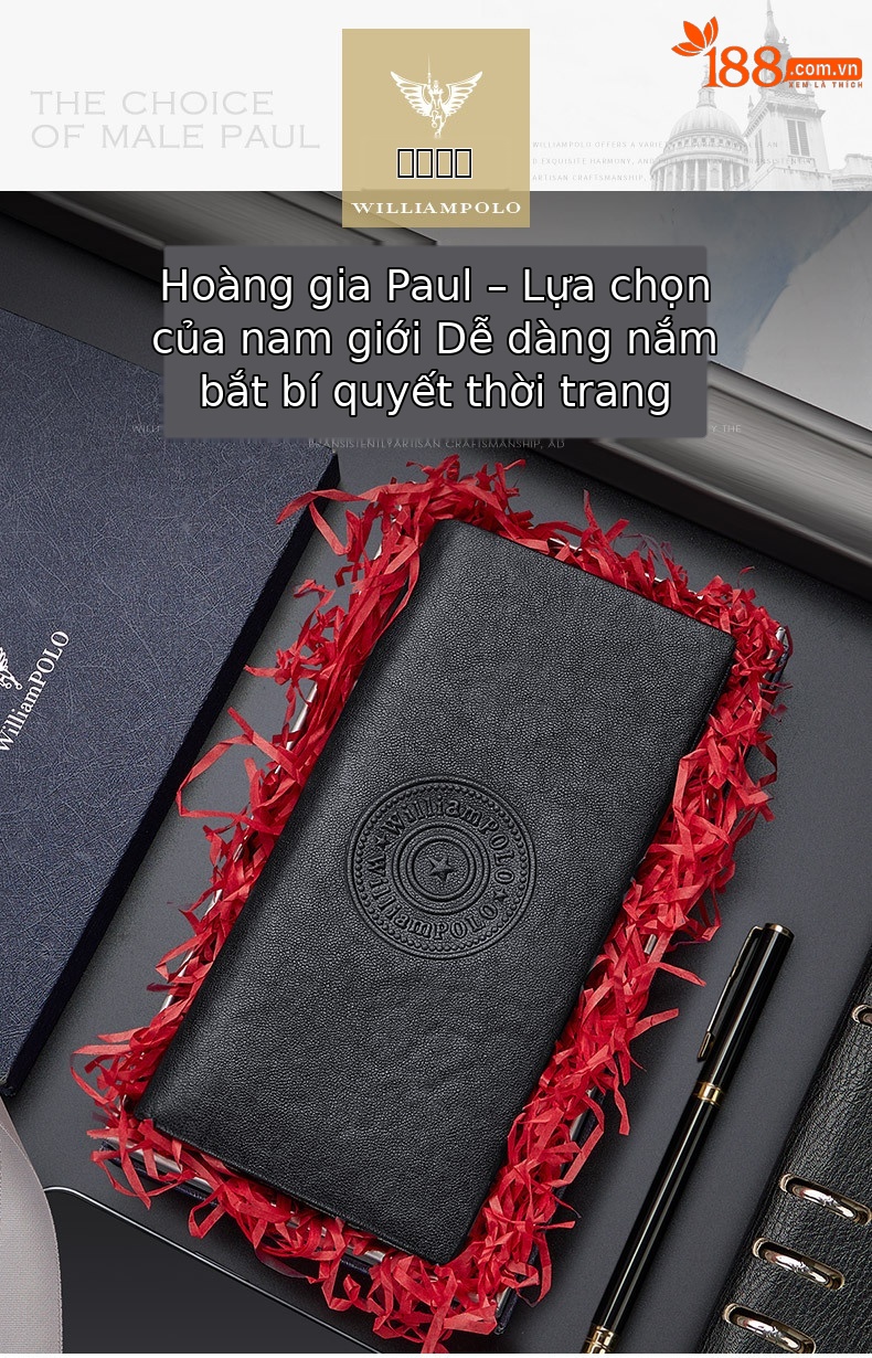 Ví da bò dài nam nhiều ngăn thẻ phong cách thời trang chi tiết 2