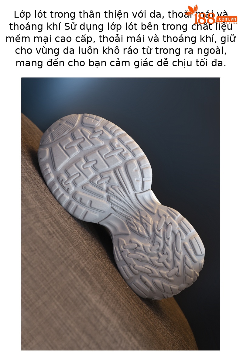 Giày sneaker nữ chunky đế dày lưới thoáng khí, đế bánh xốp mềm, tăng chiều cao nhẹ — Màu xám trắng chi tiết 9