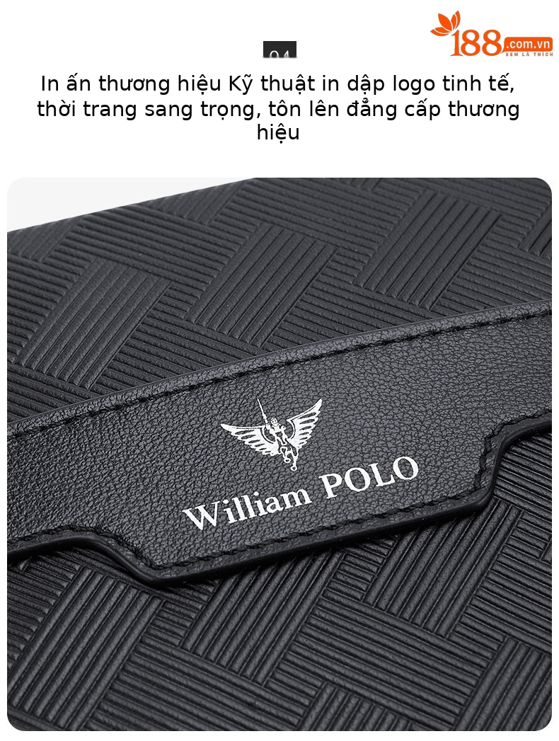 Túi đeo chéo nam da bò thật Emperor Paul 2025 phong cách công sở đơn giản chi tiết 7