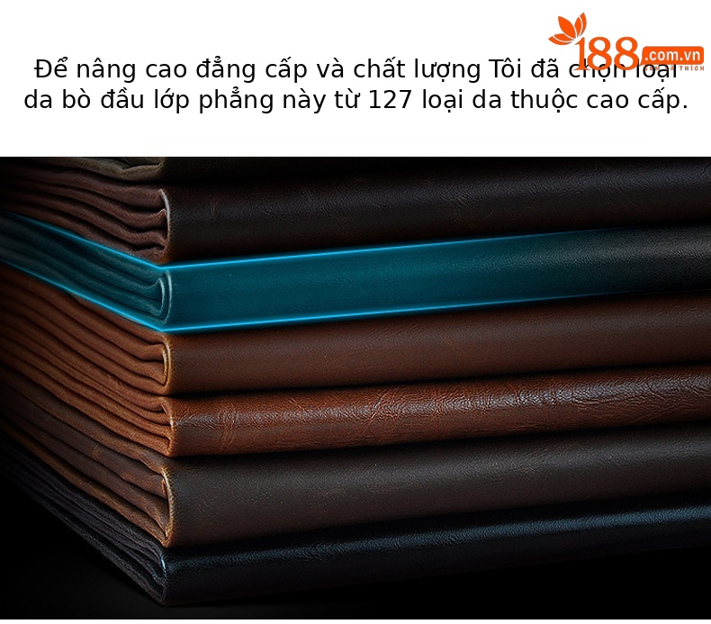 Túi đeo chéo nam da bò thật cao cấp Emperor Paul kiểu dáng công sở đơn giản chi tiết 8