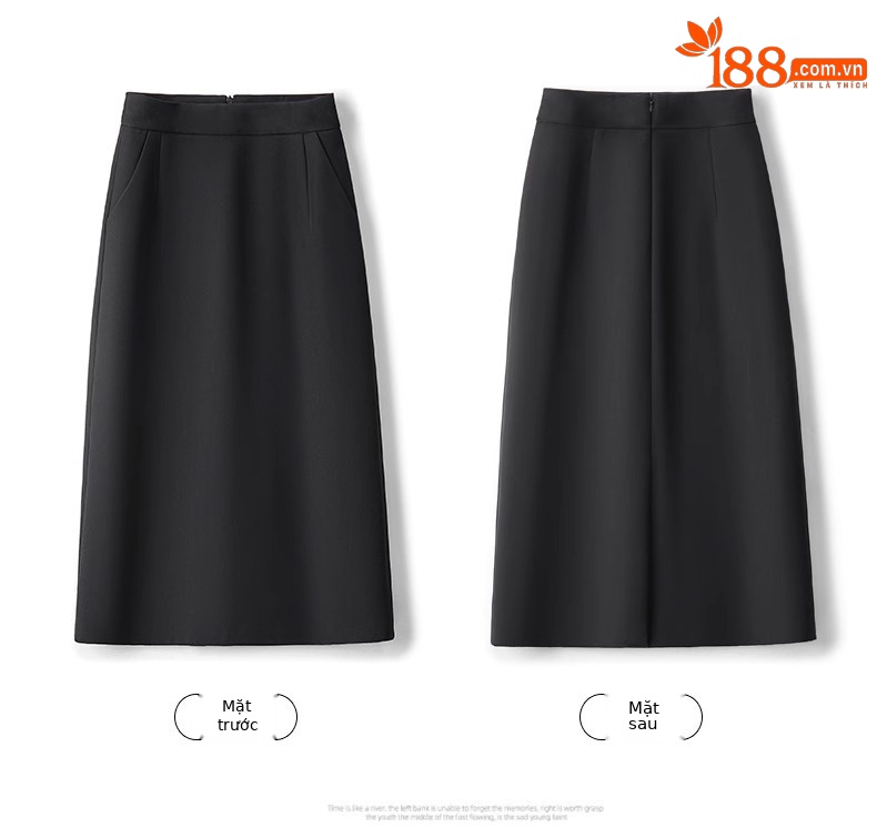 Chân váy chữ A cạp cao dáng dài tôn dáng, phù hợp người thấp bé, dài 62 cm — Váy kaki dáng người nhỏ dài 62cm (chiều cao dưới 153) chi tiết 1