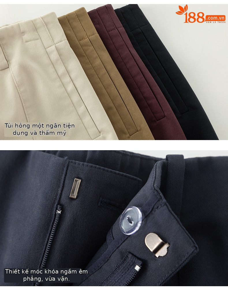Quần harem nữ ống rộng lưng cao dài 9 phần chất liệu cotton Tencel — Màu xám be chi tiết 18