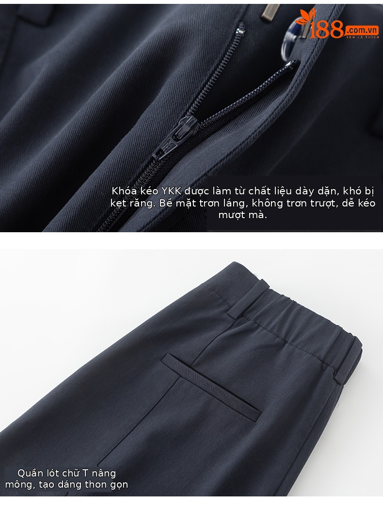 Quần harem nữ ống rộng lưng cao dài 9 phần chất liệu cotton Tencel — Màu xám be chi tiết 19