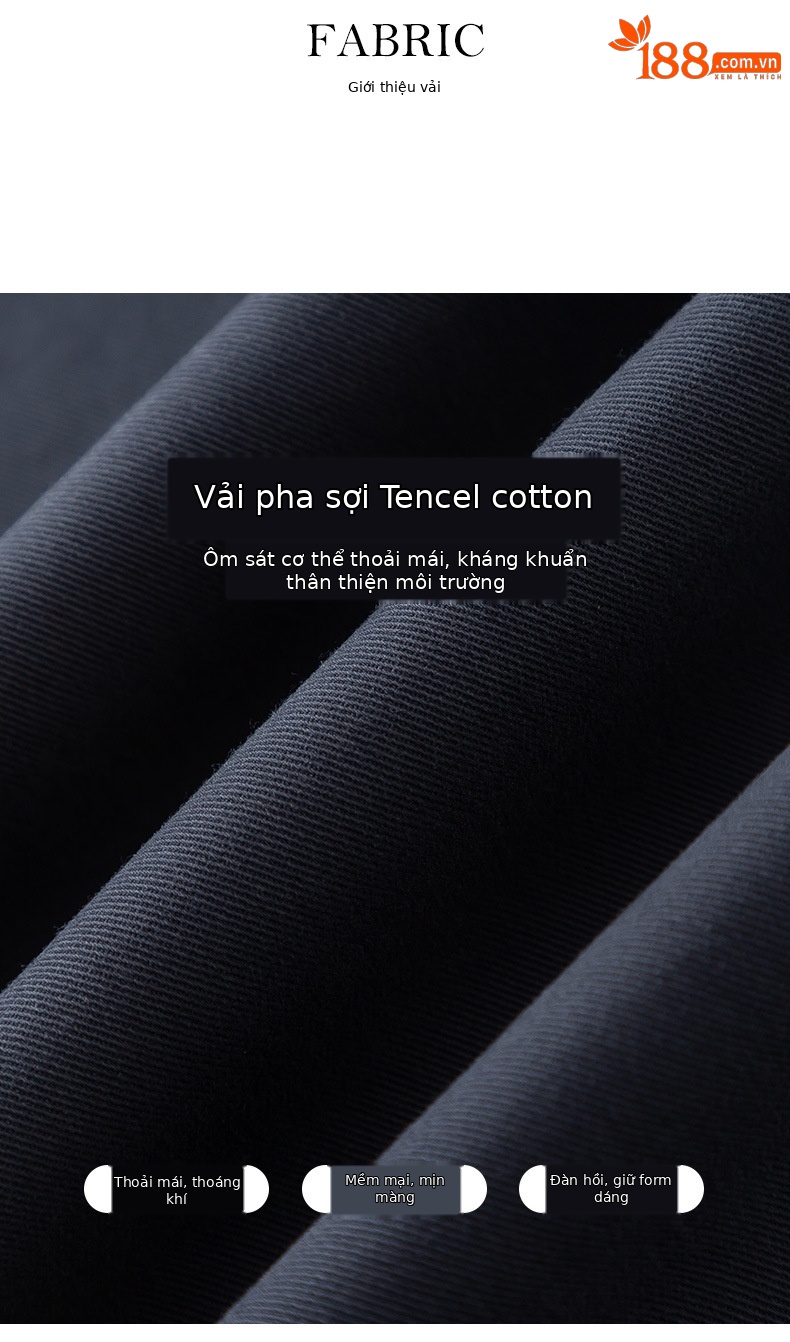 Quần harem nữ ống rộng lưng cao dài 9 phần chất liệu cotton Tencel — Màu xám be chi tiết 7