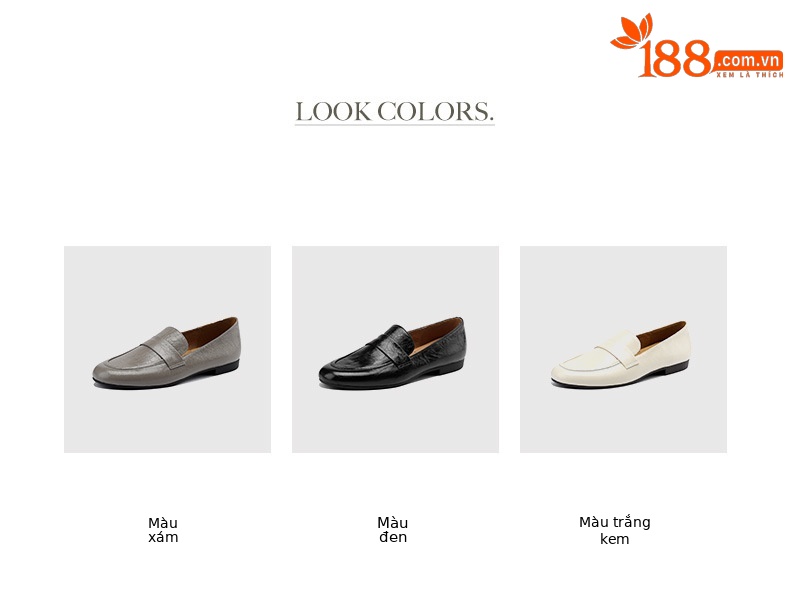 Giày lười nữ mũi tròn đế thấp da mềm phong cách casual — Màu đen chi tiết 6