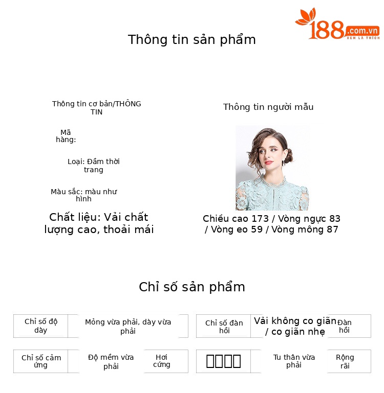 Váy liền ren hòa tan nước phong cách Pháp, cổ điển thanh lịch, thêu rỗng, dáng dài tôn dáng — Màu xanh lá chi tiết 10