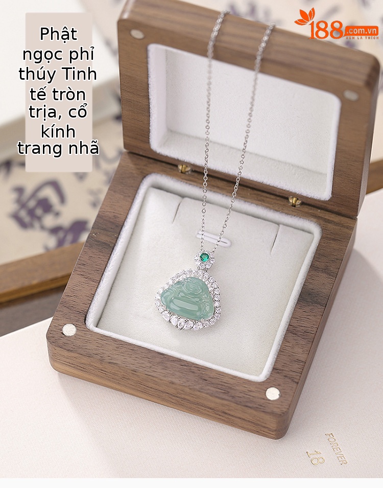 Mặt dây chuyền bạc S925 hình Phật Di Lặc phong cách cổ điển Trung Hoa — Mặt dây chuyền đơn (không có dây chuyền) chi tiết 1