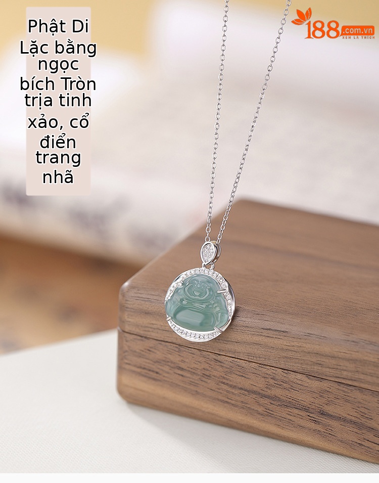Mặt dây chuyền Phật Di Lặc bạc S925 phong cách cổ điển — Mặt dây chuyền đơn (không có dây chuyền) chi tiết 1