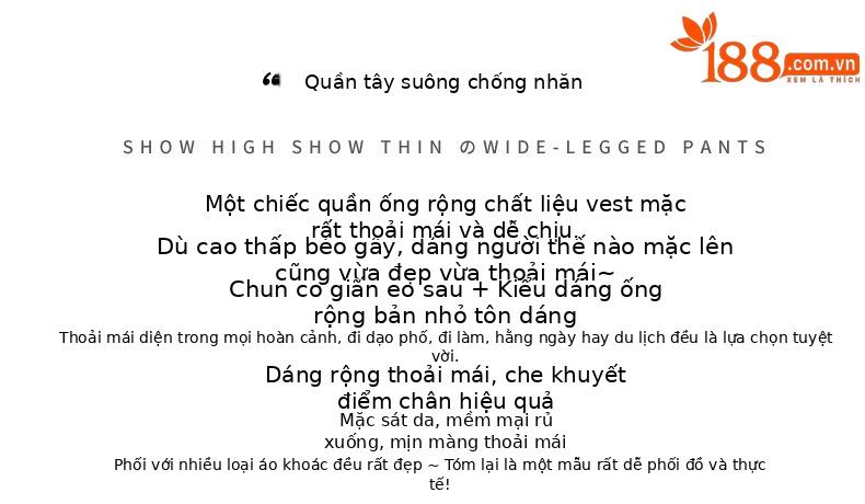 Quần tây nữ ống rộng cạp cao vải rủ mùa hè dáng suông thẳng — Black Petite [Lót lông cừu - Siêu dày] chi tiết 2