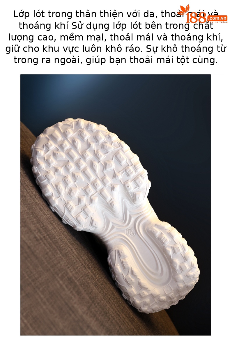 Giày sneaker nữ đế dày phối màu độn cao dáng người nhỏ lưới thoáng — Màu be chi tiết 9