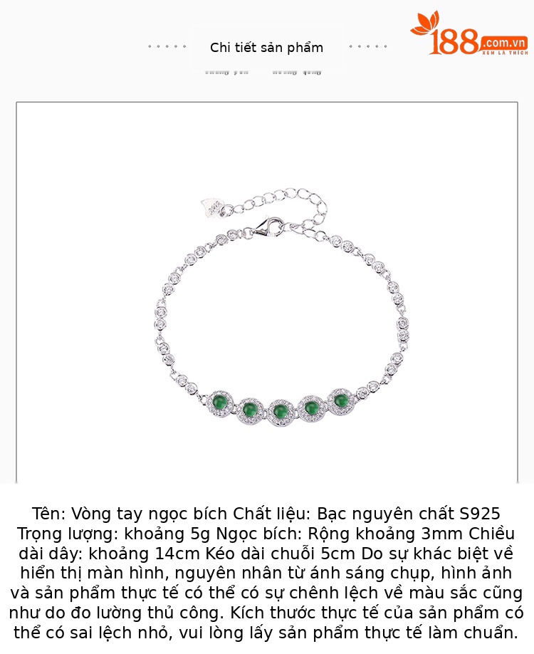 Vòng tay bạc S925 hạt tròn hình học phong cách tối giản — Một chiếc chi tiết 2