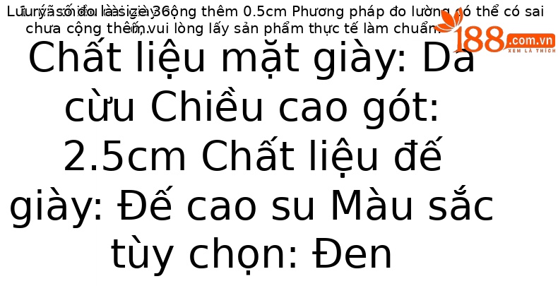 Giày lười nữ da mềm đế bệt mũi tròn phong cách basic — màu đen chi tiết 3
