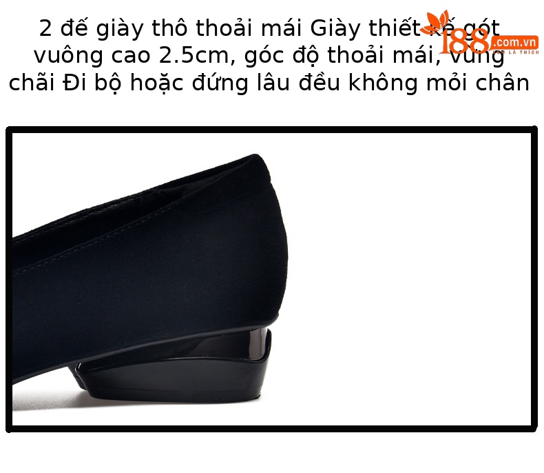 Giày lười nữ da mềm đế bệt mũi tròn phong cách basic — màu đen chi tiết 11
