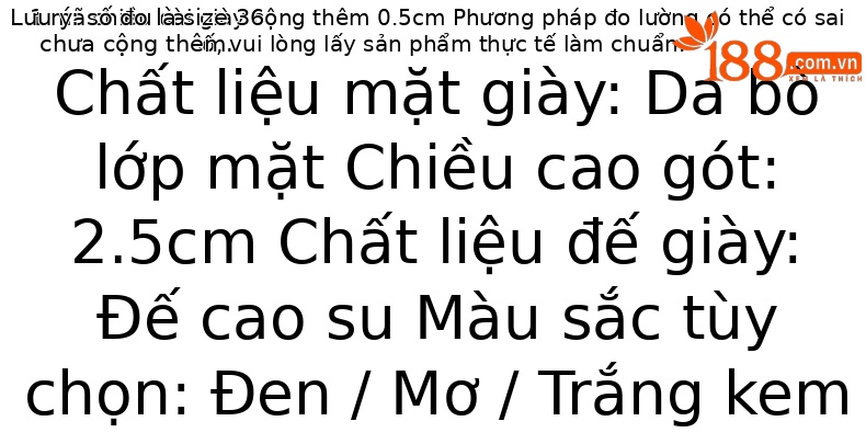 Giày bệt nữ da thật mũi tròn miệng nông đế mềm — Màu đen chi tiết 3