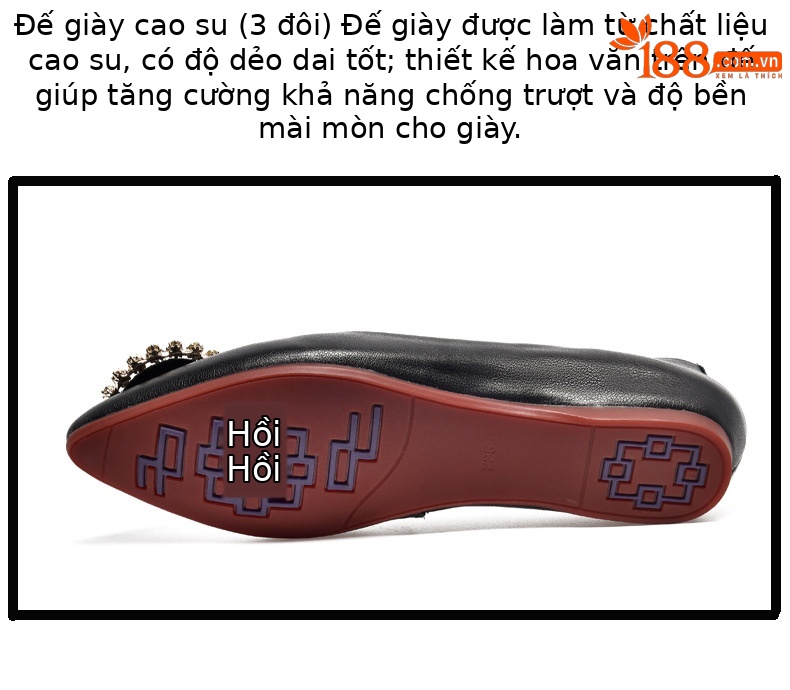 Giày bệt mũi nhọn nữ da thật đế mềm — Màu xanh lục nhạt chi tiết 12