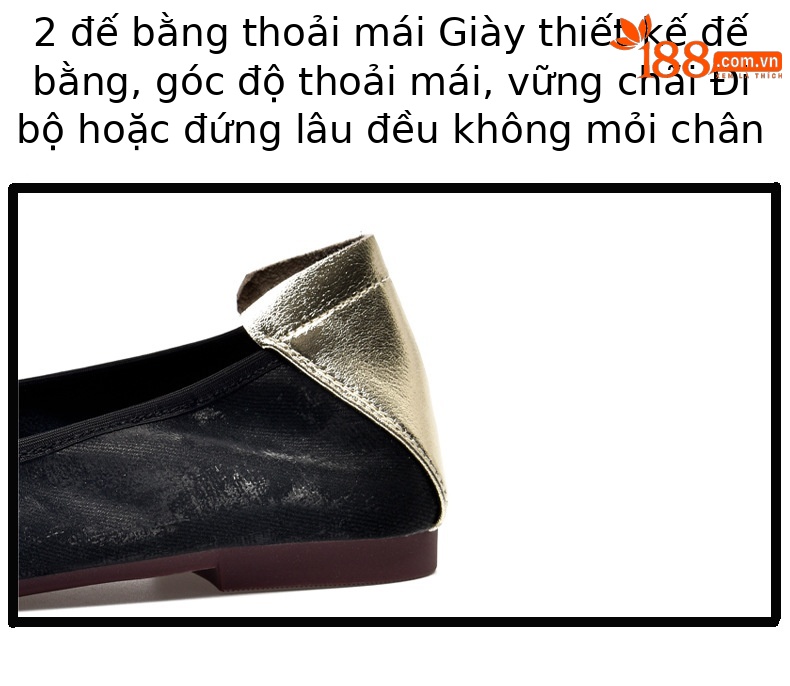 Giày bệt nữ mũi tròn da thật đế mềm miệng nông kiểu lười — Màu nâu chi tiết 11