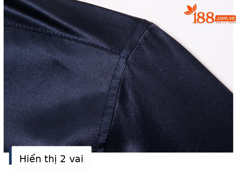 Áo sơ mi ngắn tay lụa dâu tằm cao cấp không nhăn, không cần ủi, mỏng nhẹ mùa hè — Trắng 777 chi tiết 24