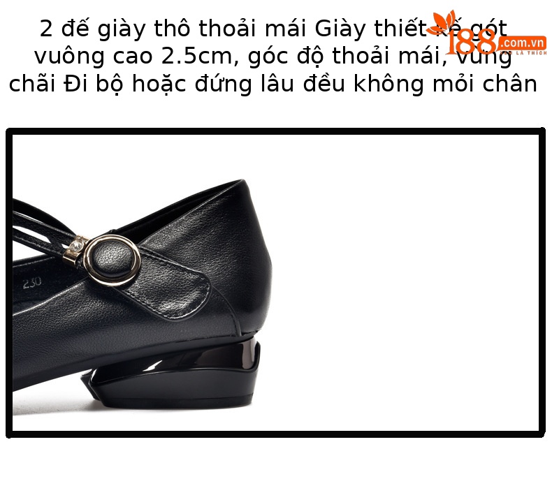Giày bệt nữ mũi tròn da mềm miệng nông phong cách mùa xuân hè — Màu đen chi tiết 11