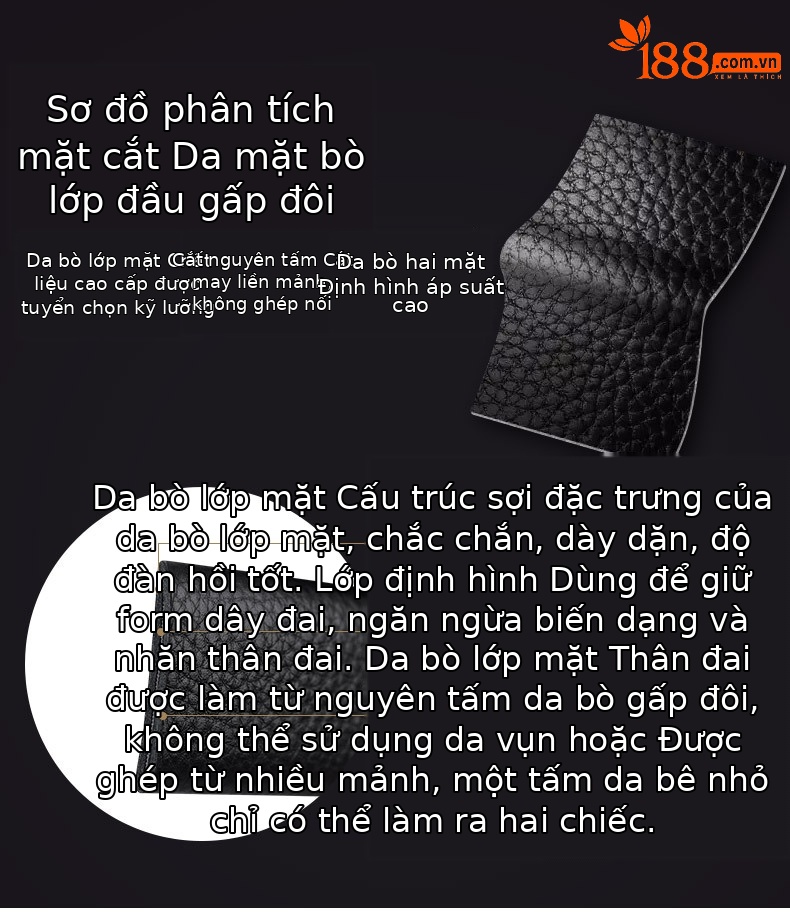Thắt lưng nam da thật khóa kim hoàng đế Paul mới cao cấp phong cách thời trang dễ phối — 120cm, 130cm, 110cm, 125cm chi tiết 8
