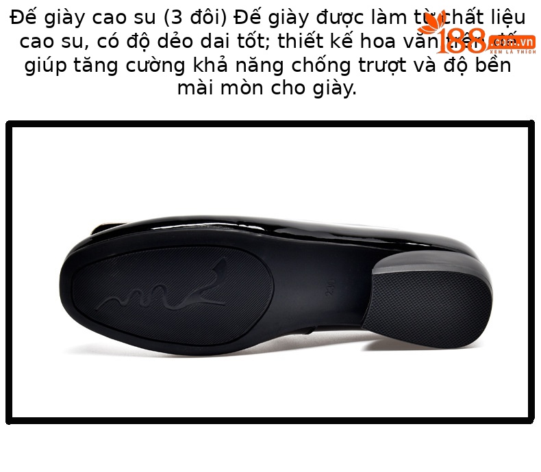 Giày lười nữ da bóng mũi tròn đế bệt mềm miệng nông — Màu đen chi tiết 12