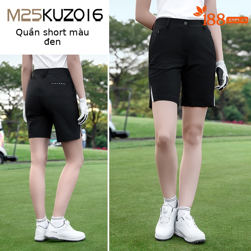 M25KUZ016 quần short đen [quần ống rộng nhỏ/nâng hông và hông/trông cao và gầy]