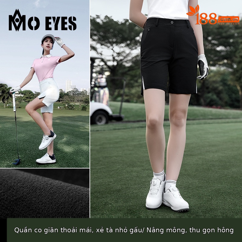 Quần short golf nữ ống rộng thiết kế nâng hông — M25KUZ016 quần short màu xanh nhạt [quần ống rộng nhỏ/nâng hông và hông/trông cao và gầy], M25KUZ016 quần short đen [quần ống rộng nhỏ/nâng hông và hông/trông cao và gầy], M25KUZ016 quần short trắng [quần ống rộng nhỏ/nâng hông và hông/trông cao và gầy]