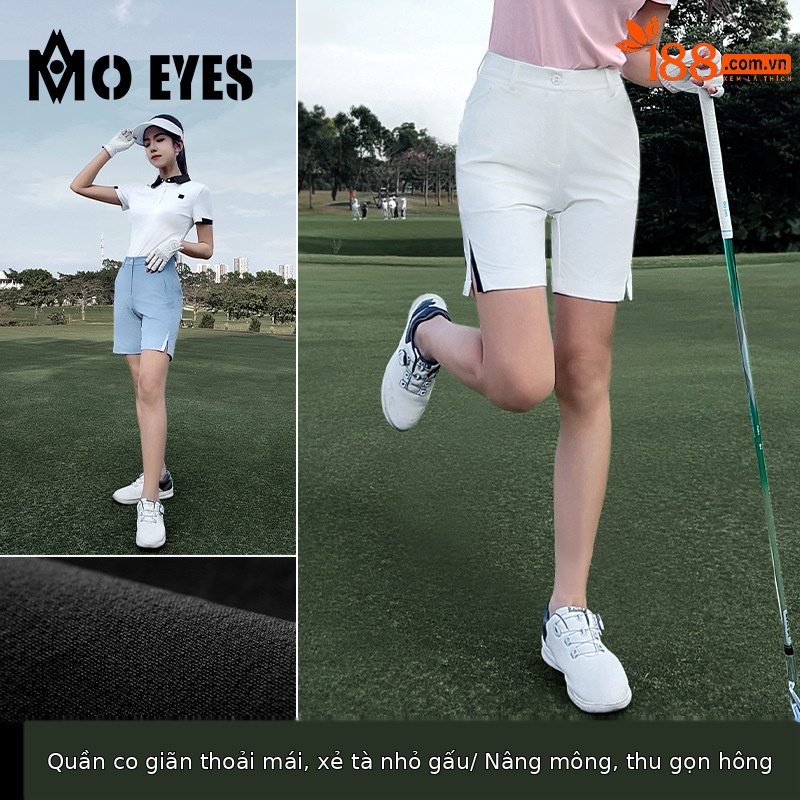 Quần short golf nữ ống rộng thiết kế nâng hông — M25KUZ016 quần short màu xanh nhạt [quần ống rộng nhỏ/nâng hông và hông/trông cao và gầy], M25KUZ016 quần short đen [quần ống rộng nhỏ/nâng hông và hông/trông cao và gầy], M25KUZ016 quần short trắng [quần ống rộng nhỏ/nâng hông và hông/trông cao và gầy]