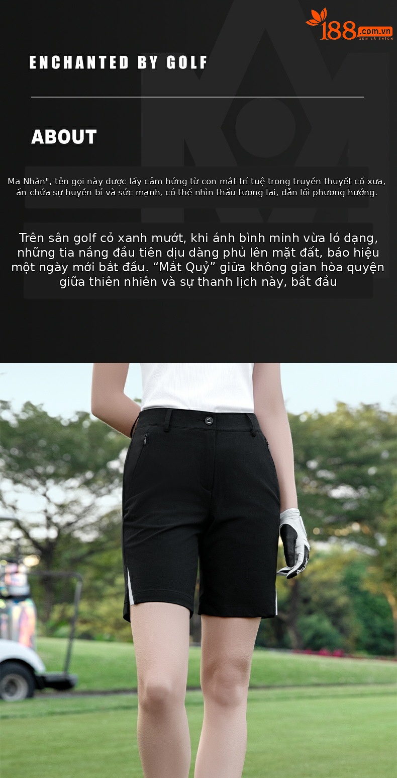 Quần short golf nữ ống rộng thiết kế nâng hông — M25KUZ016 quần short màu xanh nhạt [quần ống rộng nhỏ/nâng hông và hông/trông cao và gầy], M25KUZ016 quần short đen [quần ống rộng nhỏ/nâng hông và hông/trông cao và gầy], M25KUZ016 quần short trắng [quần ống rộng nhỏ/nâng hông và hông/trông cao và gầy] chi tiết 3