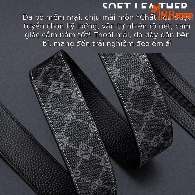 Thắt lưng da nam khóa tự động chữ I cao cấp — 120cm, 130cm, 110cm, 125cm