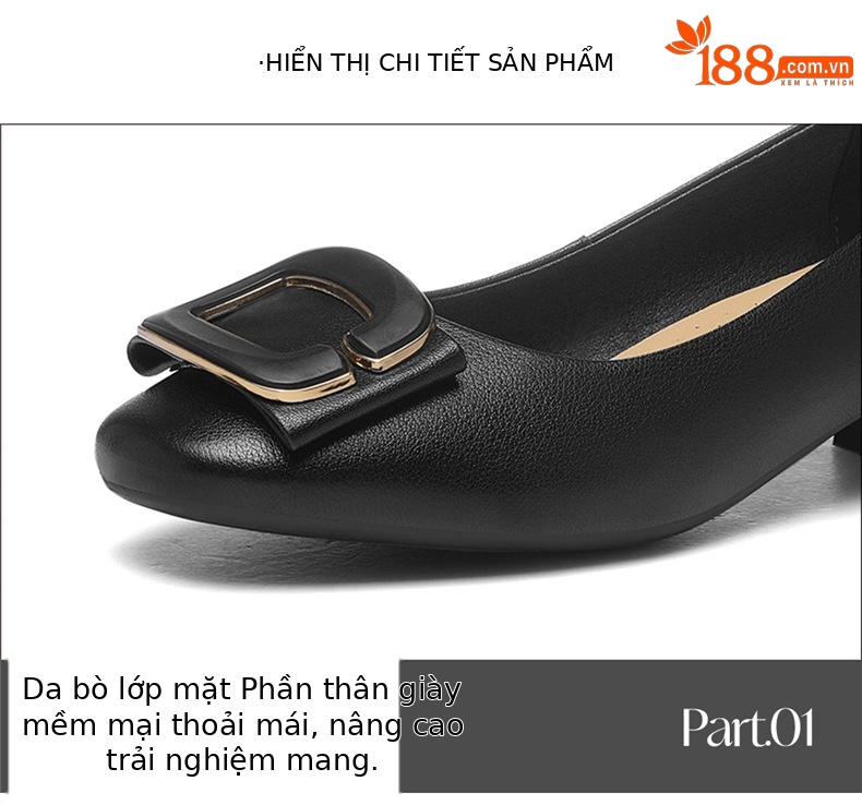 Giày lười nữ da bò thật đế bệt mũi tròn form rộng thoải mái — 7093 màu be, 7093 Màu đen chi tiết 15