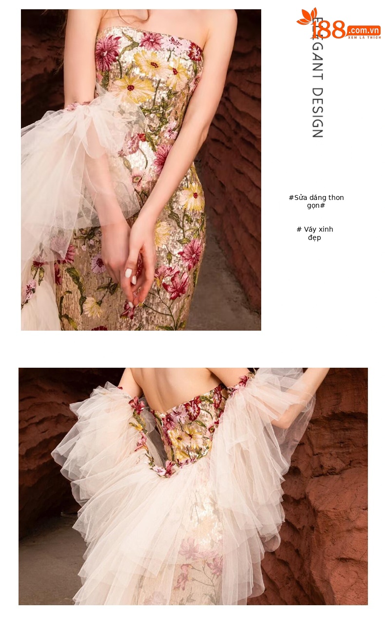 Đầm dạ hội ôm body satin cao cấp, kiểu dáng ống đứng sang trọng — Màu sắc hình ảnh chi tiết 4