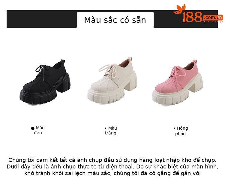 Giày da nữ mũi tròn đế xuồng gót cao phong cách Hàn Quốc mới xuân hè 2026 — Màu đen, Màu hồng, Màu trắng chi tiết 13