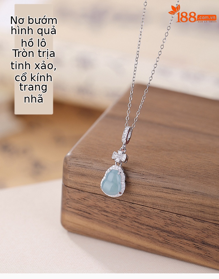 Mặt dây chuyền bạc S925 hình nai ngọc bích phong cách trẻ trung — Mặt dây chuyền đơn (không có dây chuyền) chi tiết 1